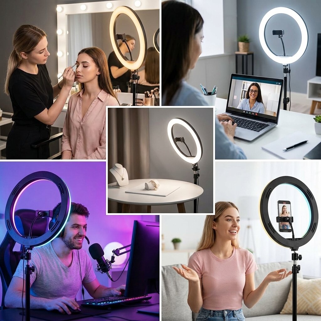 26cm RGB Ringlicht mit Stativ