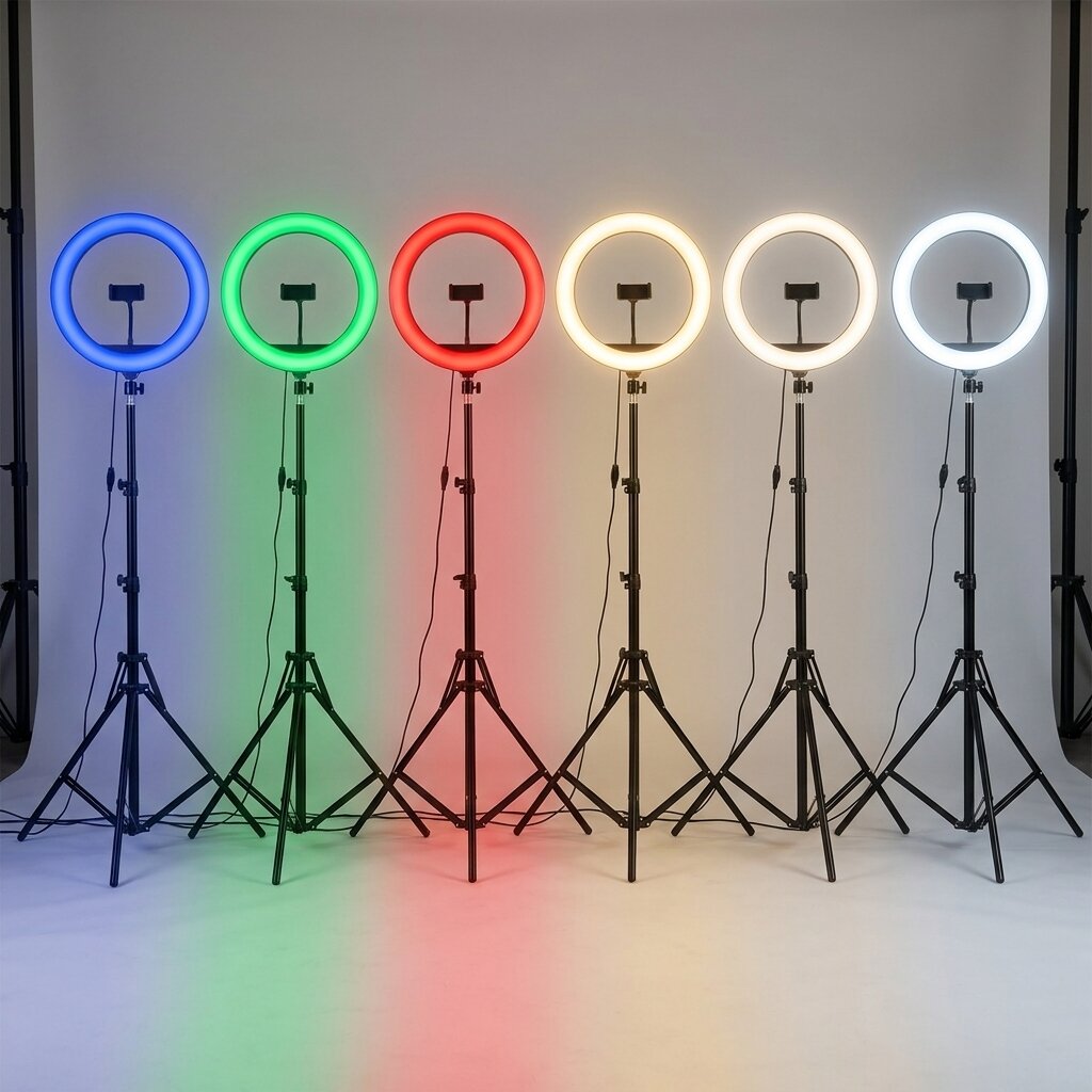 26cm RGB Ringlicht mit Stativ