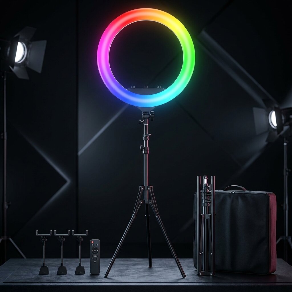 54cm RGB Ringlicht - Lieferumfang