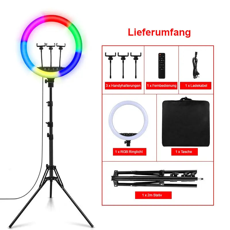 46cm RGB Ringlicht - Lieferumfang